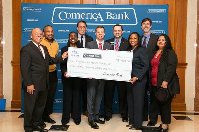 Oak Cliff nonprofit The Business Assistance Center was presented with a $21,000 grant through the Partnership Grant Program from FHLB Dallas and Comerica Bank.